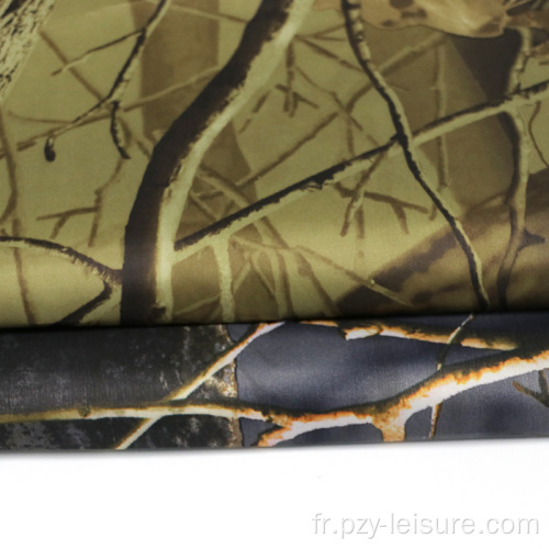 210T Taffetas de camouflage à revêtement argenté 100% en polyester